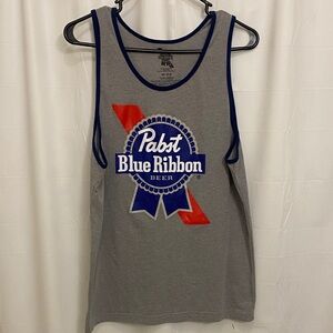 Pabst Blue Ribbon Gray Tank Top
